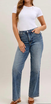 Judy Blue High Waist Tummy Control Straight Leg Jeans