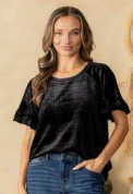 Black Puff Sleeve Top