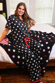 Dotty Darling Polka Dot Ruffle Pajama Set