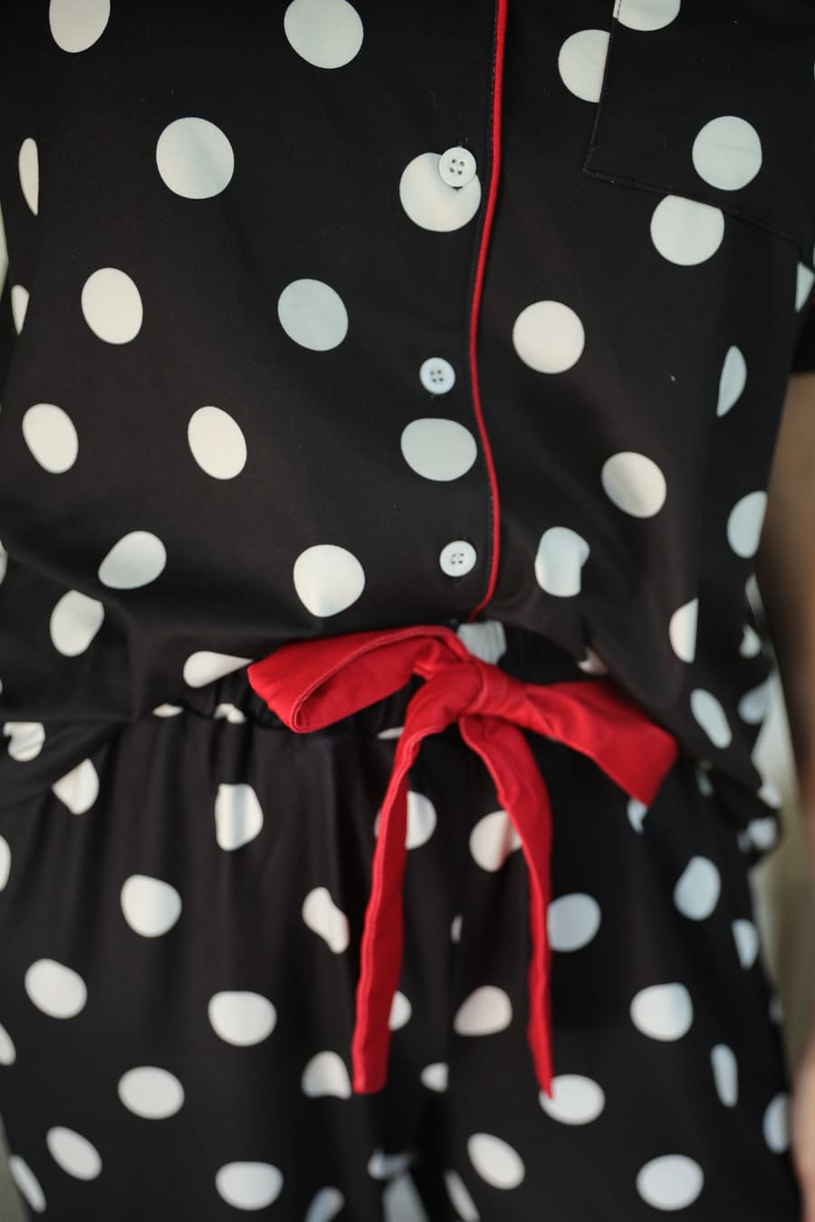 Dotty Darling Polka Dot Ruffle Pajama Set