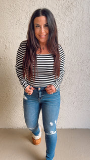 Mica Distressed High Rise Crop Skinny Jeans