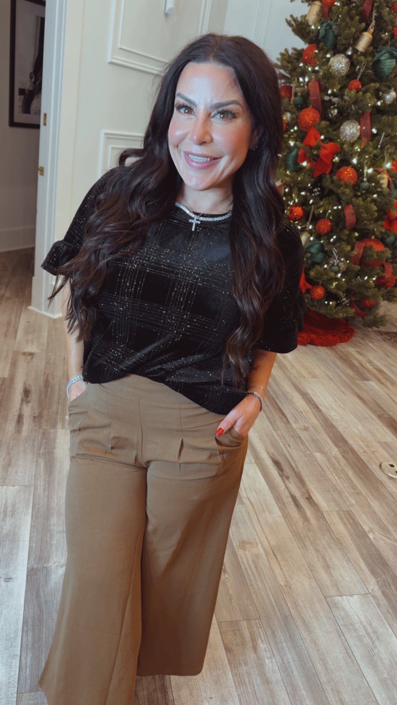 Black Puff Sleeve Top