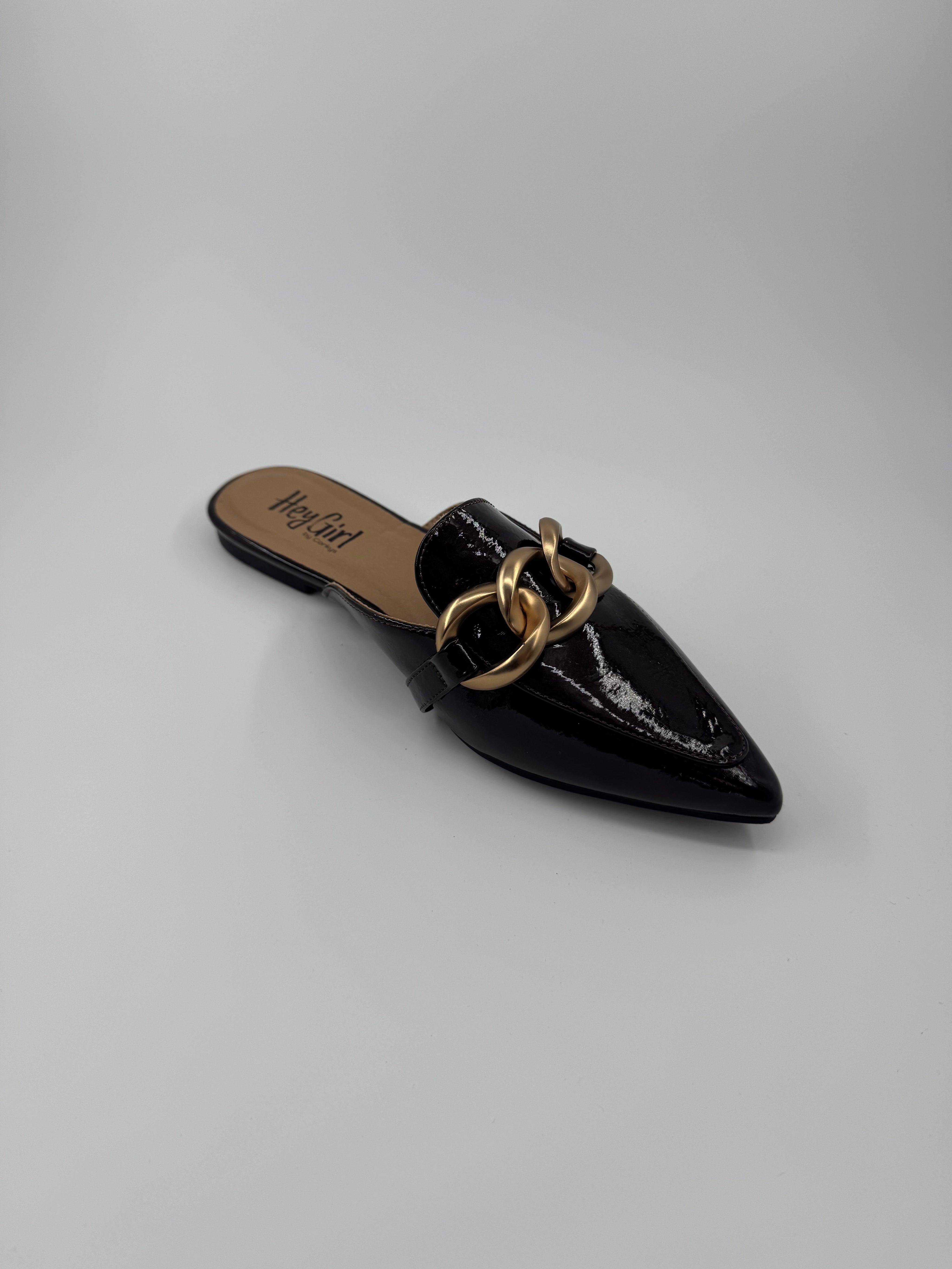 Corky Merlot and Chain Strap Mules