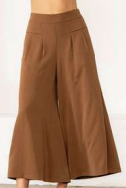 Chic Brown Wide Leg Pants