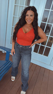 Sassy Red Lace Body Shaping Bodysuit