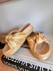 Mia Natural Knot Strap Sandals