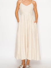 Stitch and CO Chic Linen Woven Maxi Dress
