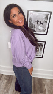 Ultra Soft Waffle Knit Long Sleeve Sweater Top