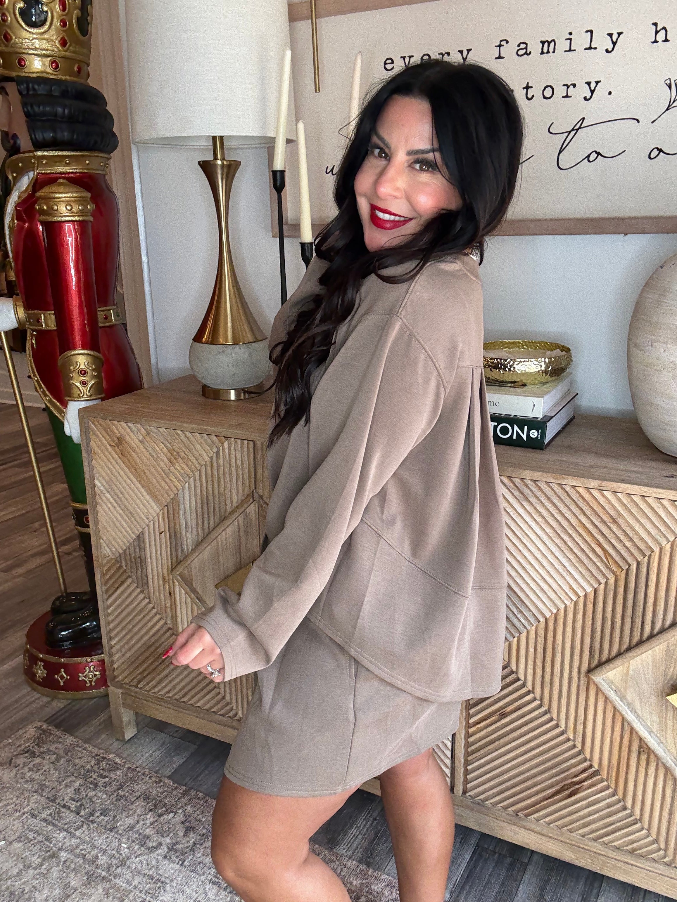 The Greii Mocha Brown Flowy Shorts