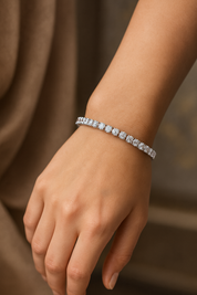 Bella Neane White Gold Tennis Bracelet  4mm