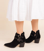 Elsa Leather Ankle Boot in Black