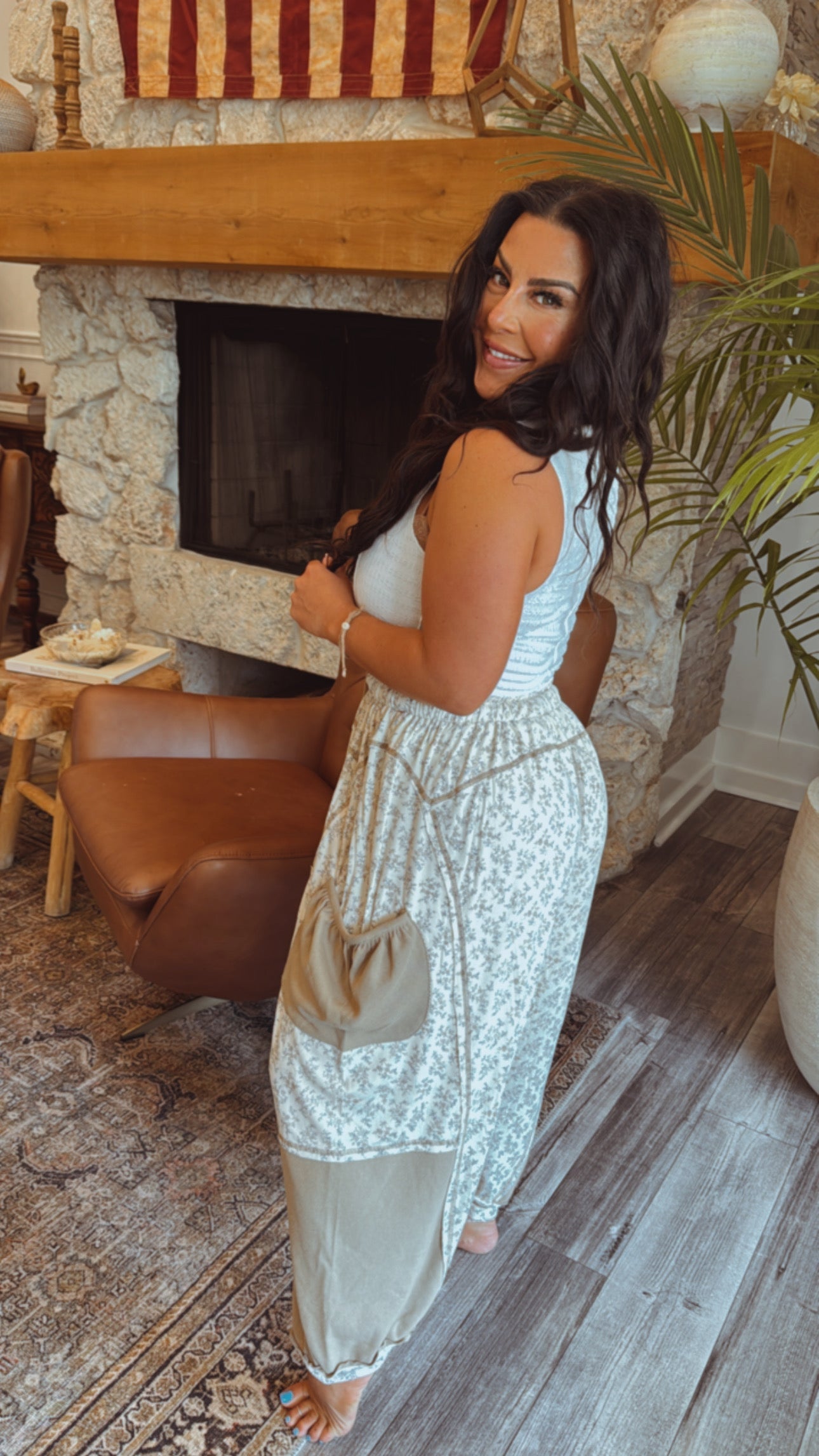 White Textured High Neck Sleeveless Top