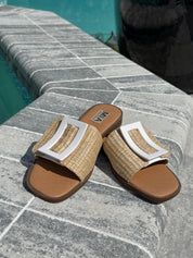 Mia Natural Whicker Sandals