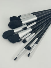 13 Piece Black Travel Make Up Brush Kit