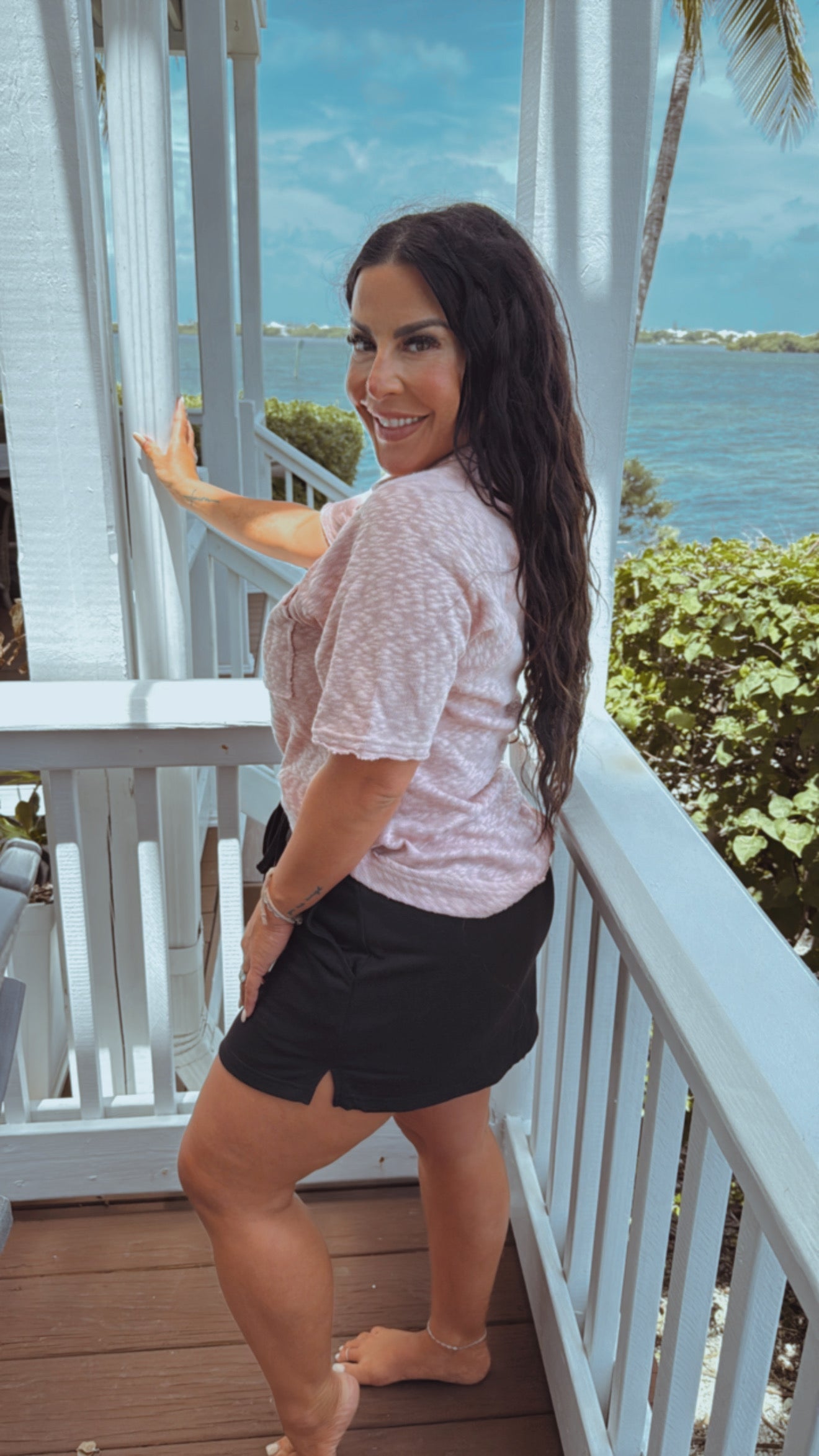 Chic Black Tie Waist Skort