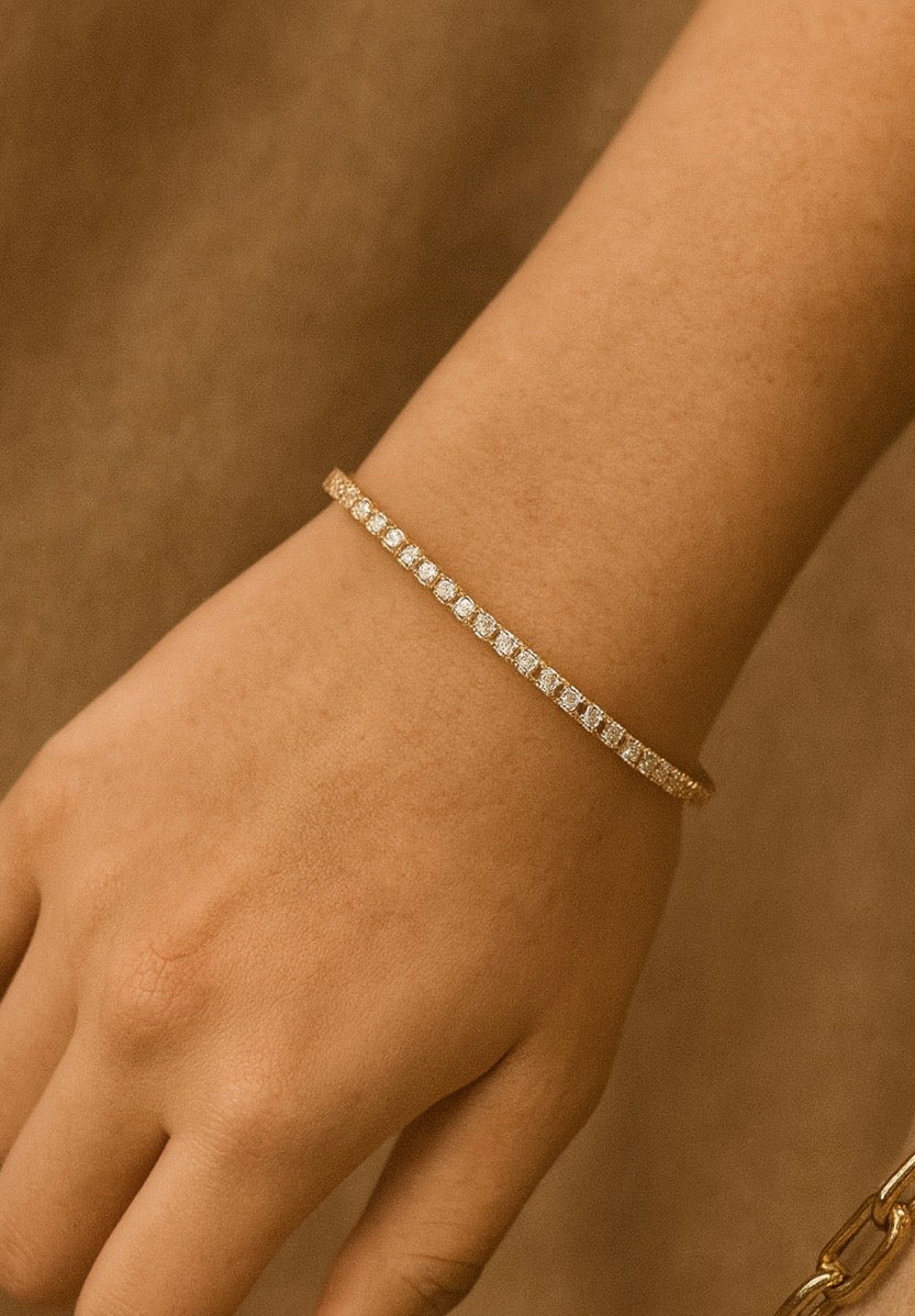 Bella Neane Gold Tennis Bracelet  3mm
