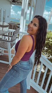 Sassy Purple Lace Shaping Body Suit