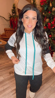 Ultra Soft White Hoodie With Camo