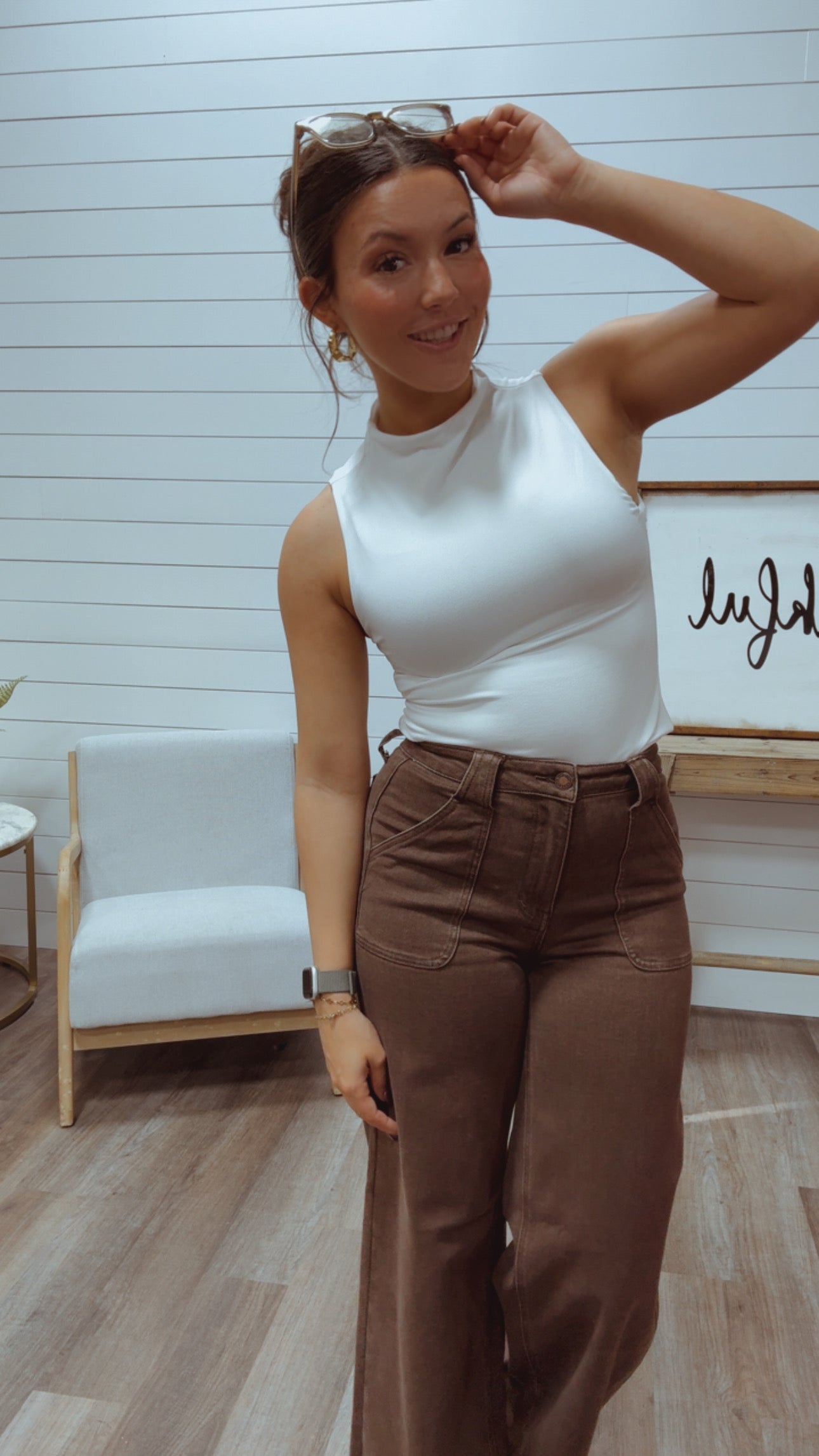 Heaven soft White High Neck Bodysuit