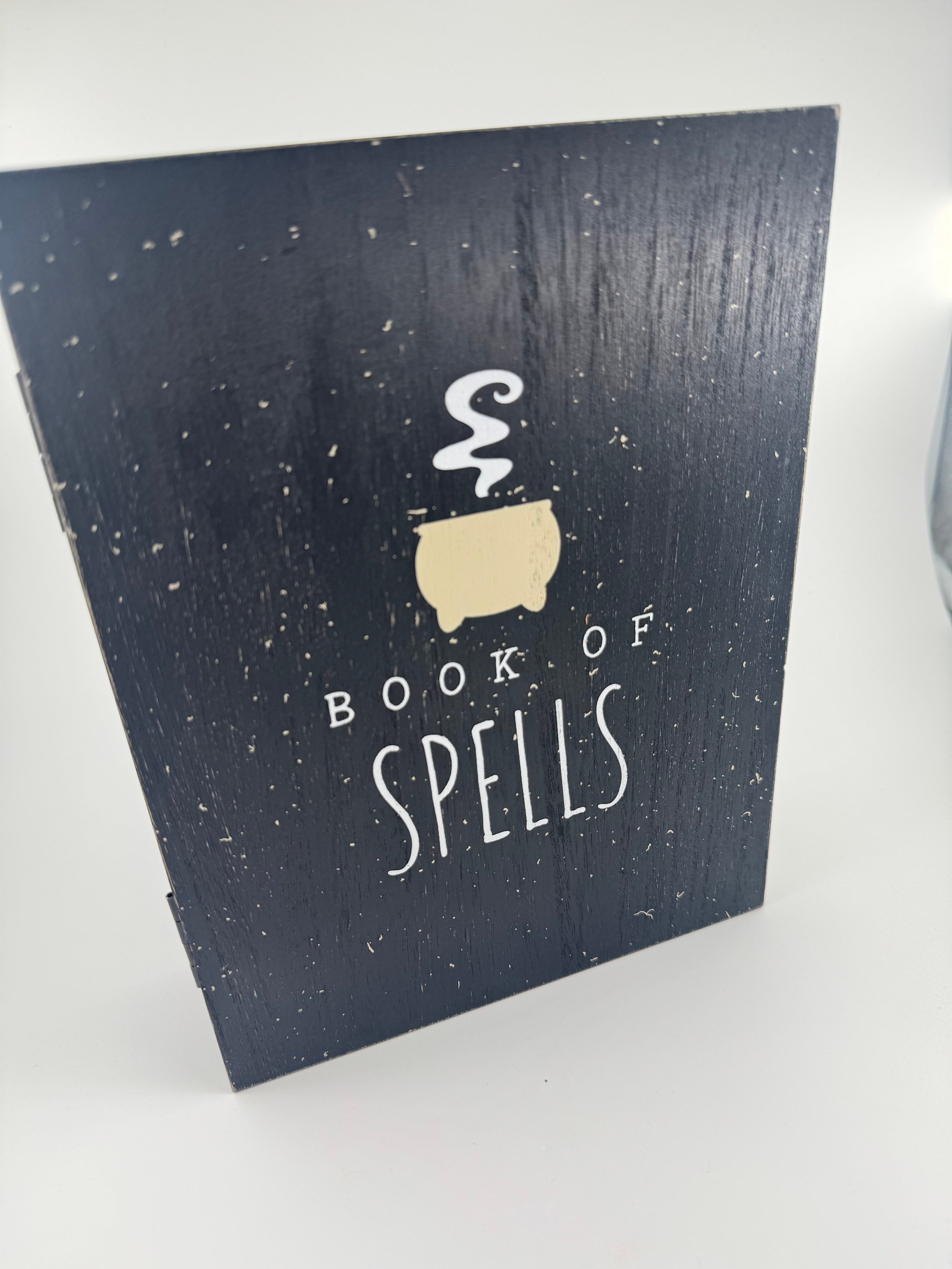 Hinged Wooden Spell Books Decor