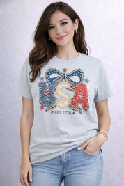 USA BOW PATCH Graphic Tee