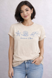 Summer Vibes Natural graphic tee