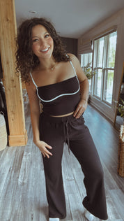 Sassy Black and White Trim Tank