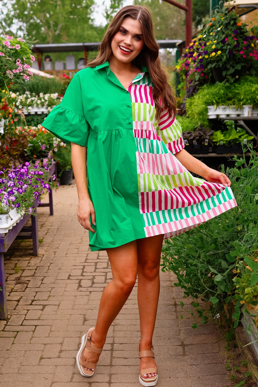 New To Town Dress, Green