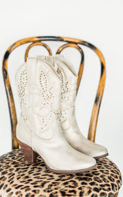 Houston Studded Boots in Champagne