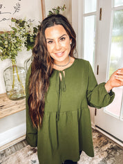 Ultra Soft Hunter Green Long Sleeve Top