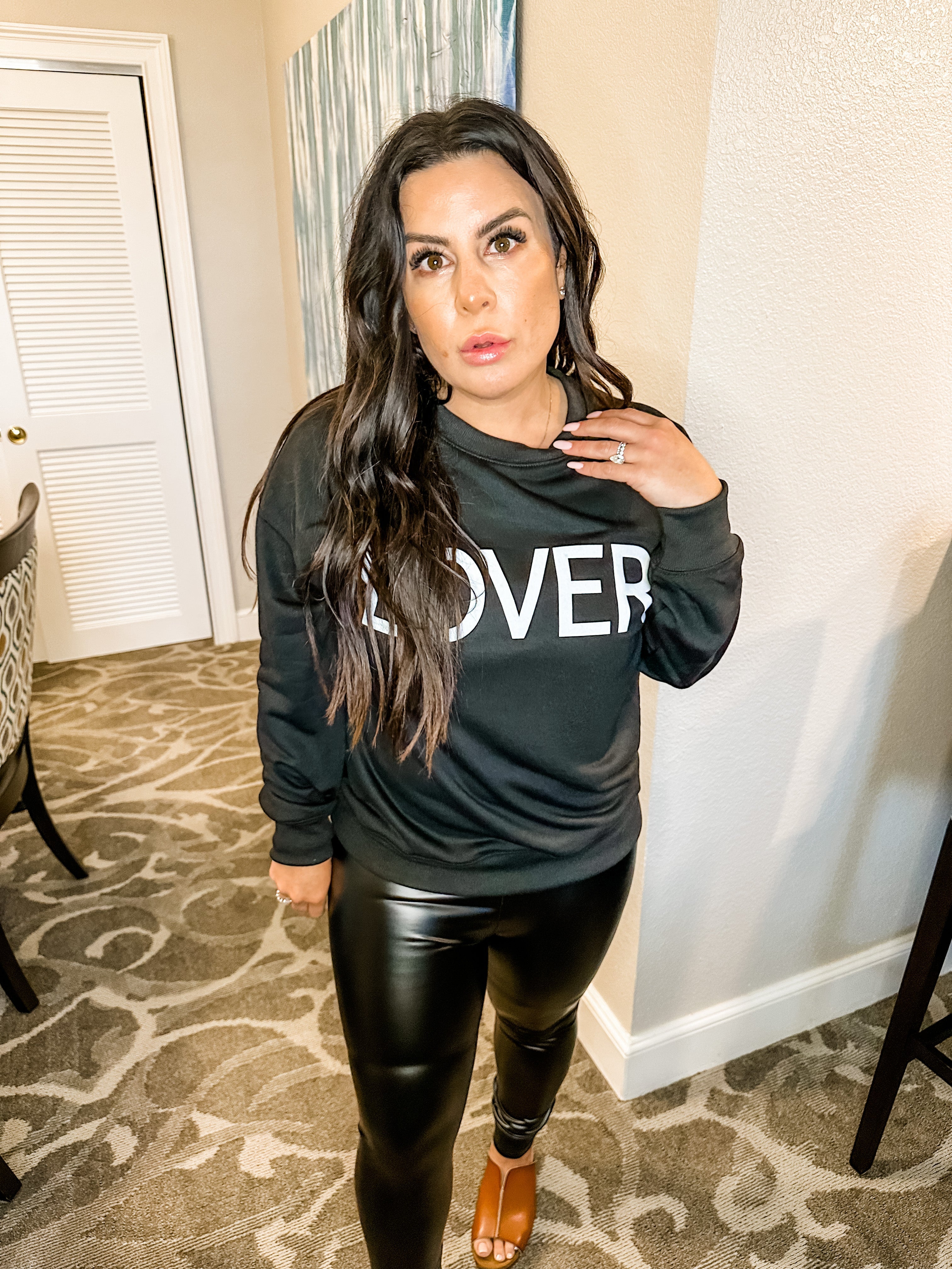 Soft Black Crewneck Sweater Lover