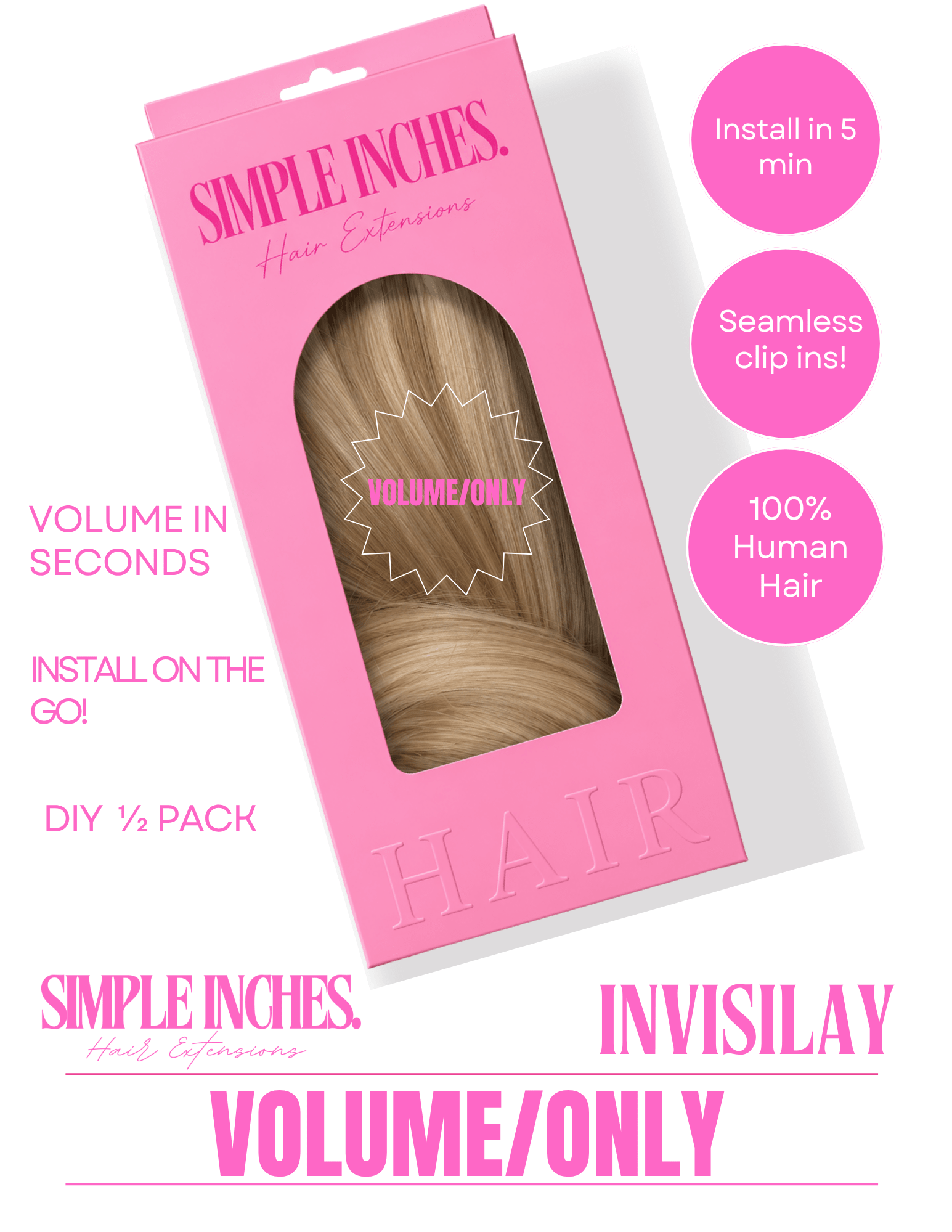 InvisiLay Clip In- VOLUME/ONLY