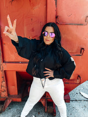 Soft Black Everyday Blazer Zip Up Jacket