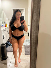 Sassy Black Jeaneane's Custom Bathing Suit Underwire Top