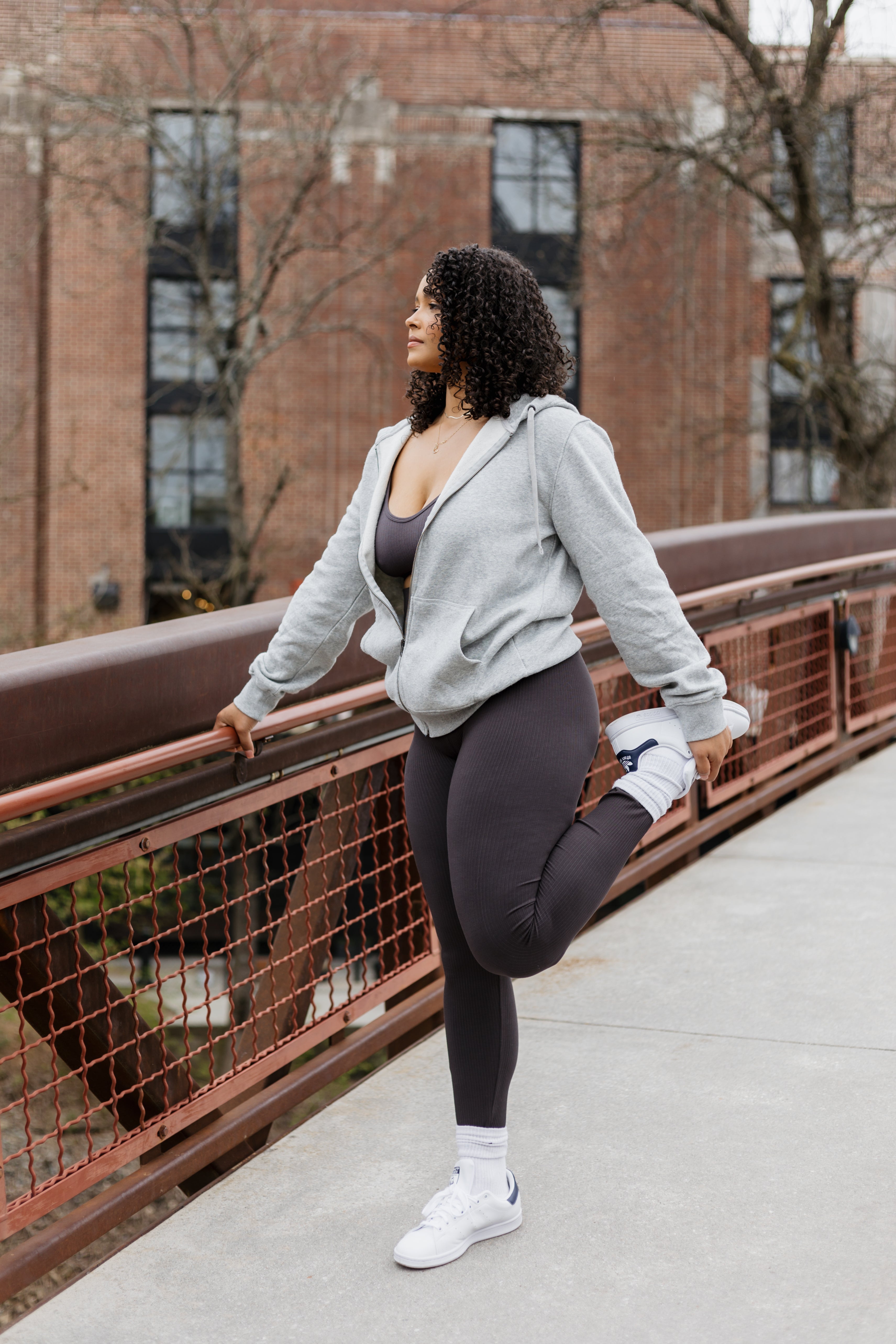 Ribbed High Waist Leggings - Curvy Fit (DW)