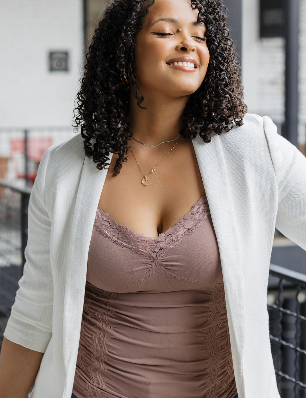 Lace Corset Cami - Curvy (DW)