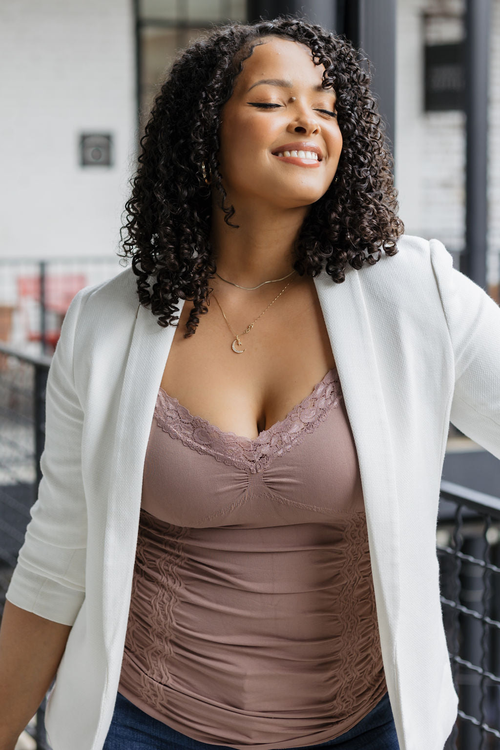 Lace Corset Cami - Curvy (DW)