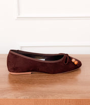 Leilani Beaded Ballet Flat in Chocolate