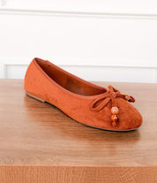 Leilani Beaded Ballet Flat in Tan