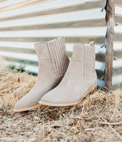Leonor Suede Ankle Boot in Taupe