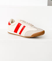 Madrid Sneaker in Beige/Red