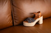 Nana Platform Sandals in Black