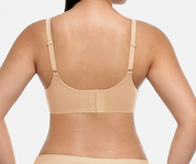 Wireless Push Up Demi Coverage Bra Nude