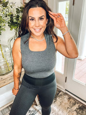 Ultra Soft Ribbed Charcoal Tank