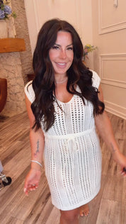 Chic Whit Knit Cover Up Dress