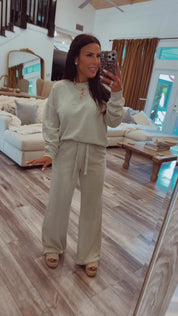 Light Green Ultra Soft Flare Joggers