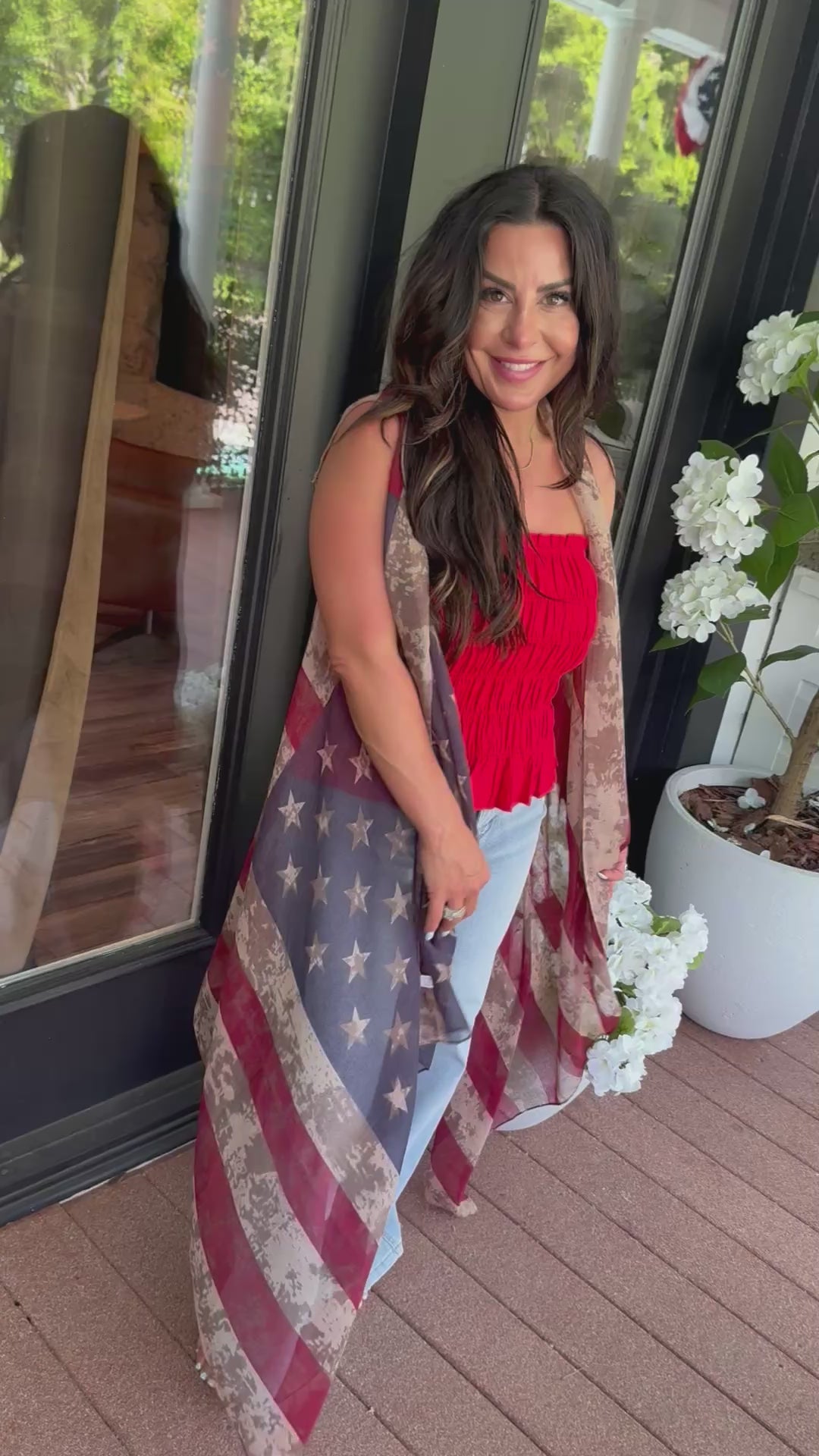 Vintage Americana Flag Vest