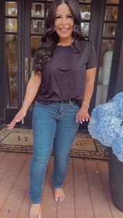 Judy Blue High Rise Dark Wash Shield Pocket Jeans