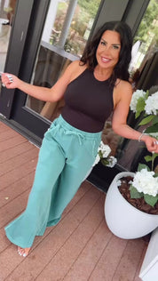Ultra Soft Teal Flare Joggers