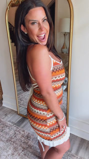 Chic Multicolor Cover Up Dress